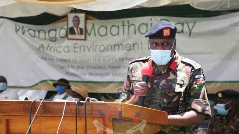 KDF RECOGNITION AT THE WANGARI MAATHAI DAY.