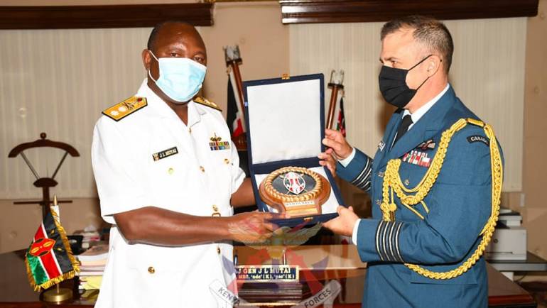 CANADIAN DEFENCE ADVISOR VISITS THE KENYA NAVY HEADQUARTERS