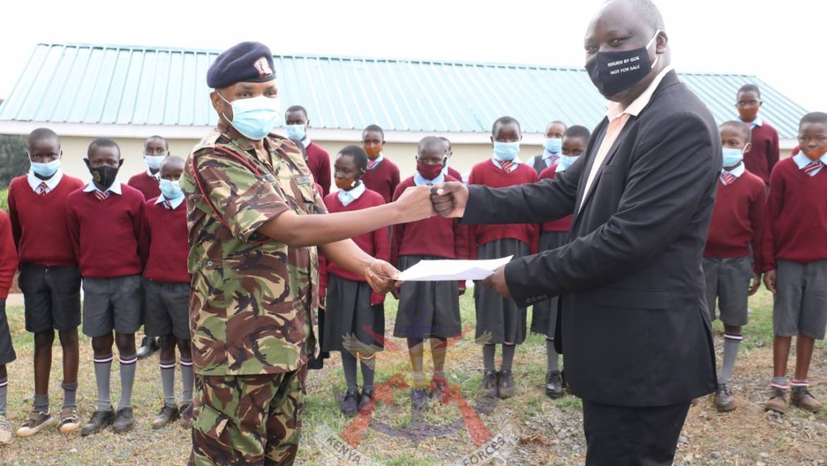 KDF HANDS OVER ABLUTION BLOCK TO UTAFITI PRIMARY SCHOOL IN KERICHO COUNTY.