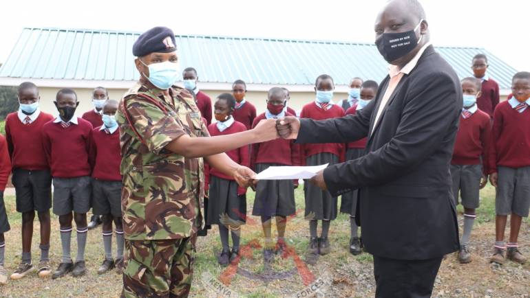 KDF HANDS OVER ABLUTION BLOCK TO UTAFITI PRIMARY SCHOOL IN KERICHO COUNTY.