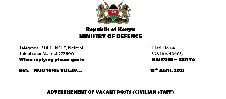 ADVERTISEMENT OF VACANT POSTS (CIVILIAN STAFF)