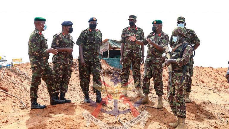 COMMANDER KENYA ARMY VISIT TROOPS IN CLOSE AND DEEP OPERATIONS
