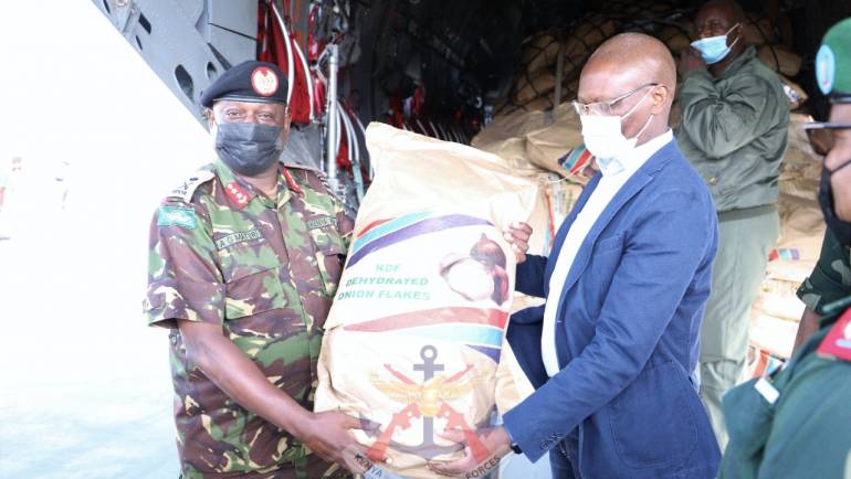 “AKUFAAYE KWA DHIKI NDIYE RAFIKI”   KDF DELIVERS AID TO GOMA IN DRC 