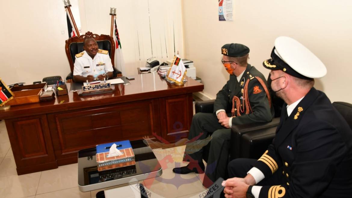 COMMANDER PEPIJN VERSTAND OF THE ROYAL NETHERLANDS NAVY VISITS THE KENYA NAVY HEADQUARTERS