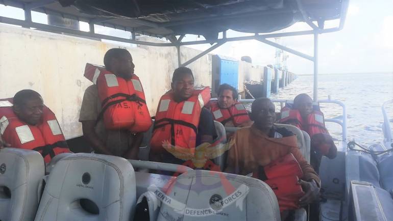 KENYA NAVY RESCUES CREW OF SEVEN FROM A CAPSIZING BOAT