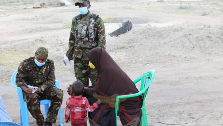 KDF TROOPS PROVIDE FREE MEDICAL CARE TO KOLBIYOW RESIDENTS