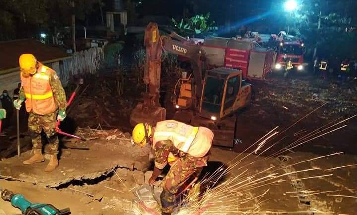 RESCUE OPERATION IN GACHIE LED BY KENYA DEFENCE FORCES