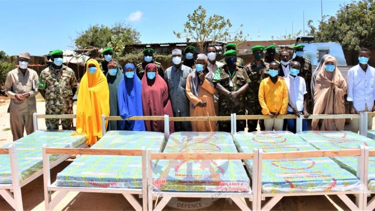 KDF DONATES BEDS TO NEEDY STUDENTS IN KISMAYO