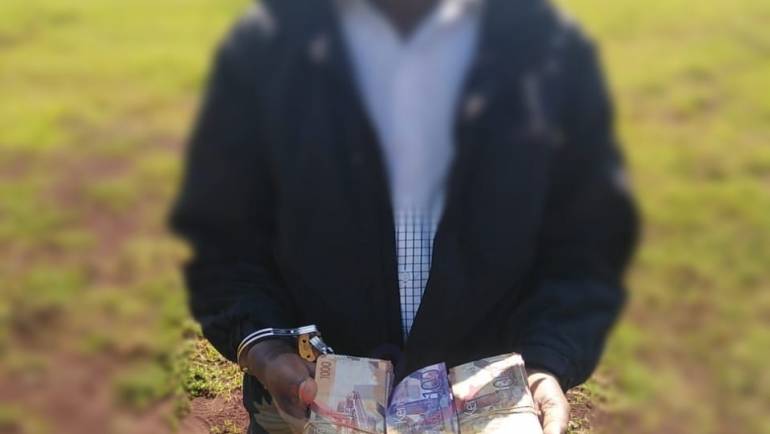MAN ARRESTED FOR RECRUITMENT BRIBERY SUSPICION
