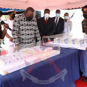 PRESIDENT UHURU KENYATTA COMMISSIONS CONSTRUCTION OF RESIDENTIAL HOUSES FOR THE KDF SERVICE MEMBERS AT ROYSAMBU MILITARY CAMP.