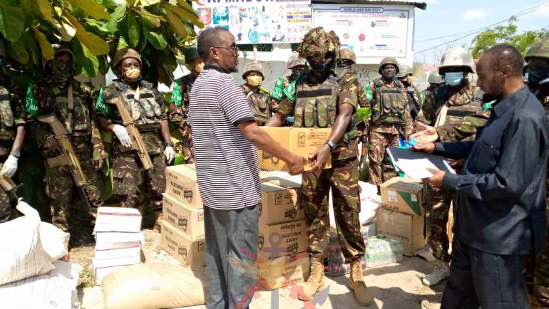 KDF TROOPS IN SOMALIA MARK WORLD AIDS DAY AT AFMADOW HOSPITAL