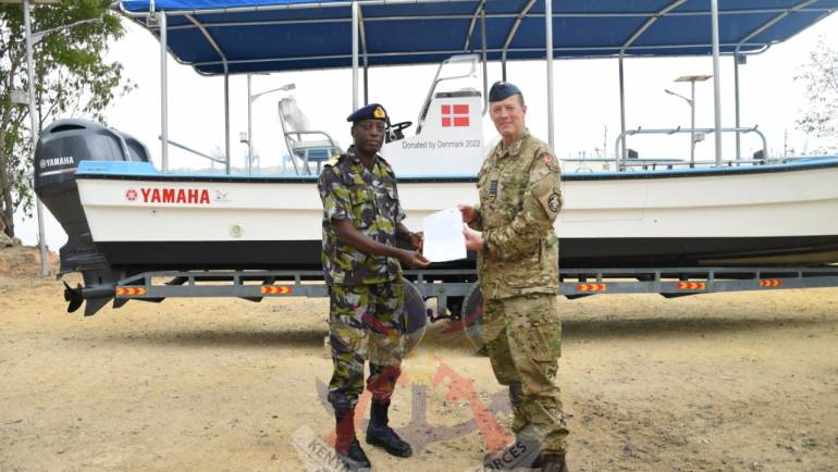 KENYA NAVY RECEIVES A DIVE BOAT FROM DENMARK