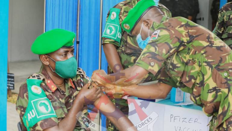 AMISOM SECTOR II COMMANDER LAUNCHES COVID-19 BOOSTER JAB