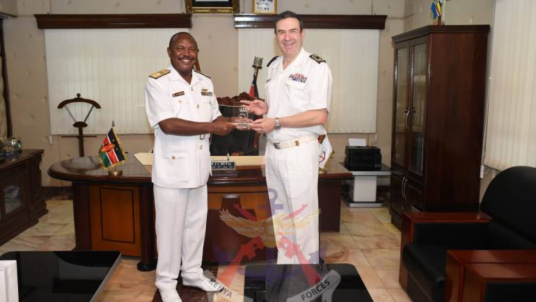 EUROPEAN UNION NAVAL FORCE COMMANDER’S COURTESY CALL TO COMMANDER KENYA NAVY