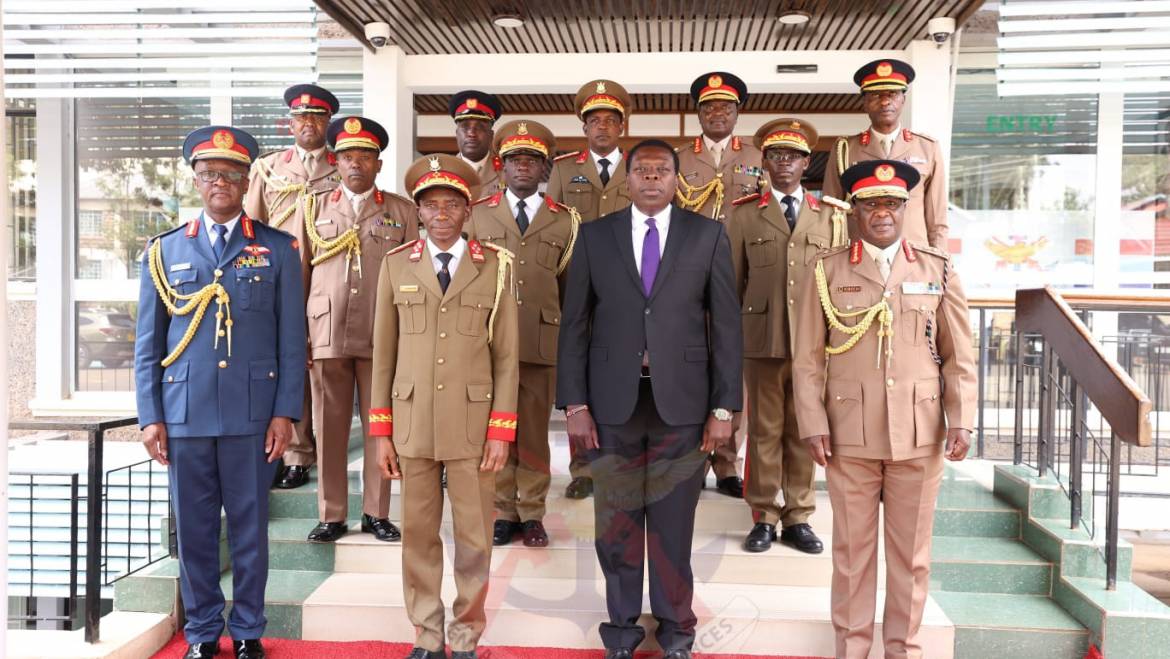 BURUNDI’S CHIEF OF DEFENCE FORCES PAYS COURTESY CALL ON HIS KENYAN COUNTERPART GEN ROBERT KIBOCHI