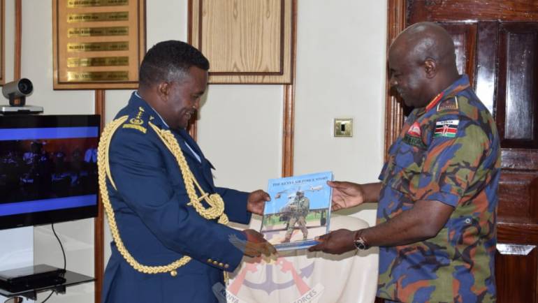 COMMANDER ETHIOPIA AIR FORCE PAYS A COURTESY CALL ON COMMANDER KAF