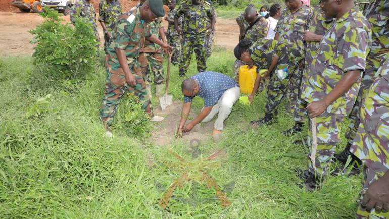 KENYA NAVY BASE MANDA BAY CONDUCTS A TREE PLANTING EXERCISE