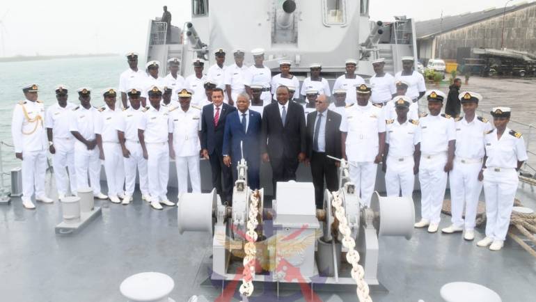 PRESIDENT UHURU  KENYATTA VISIT ONBOARD KENYA NAVY SHIP JASIRI