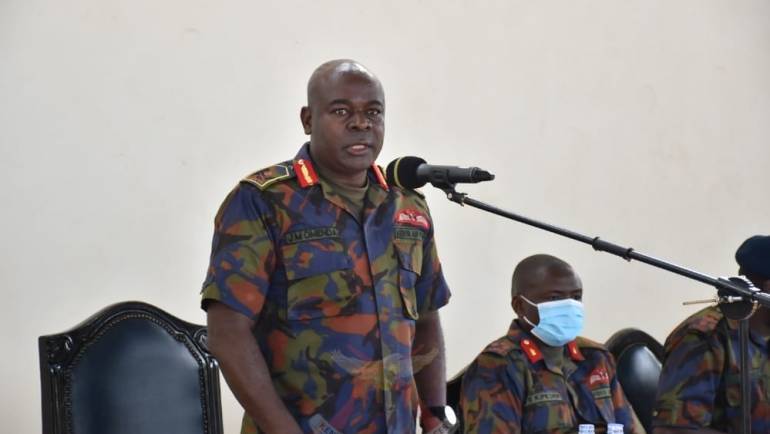 COMMANDER KENYA AIR FORCE OFFICIALLY RECEIVES NEW SOLDIERS
