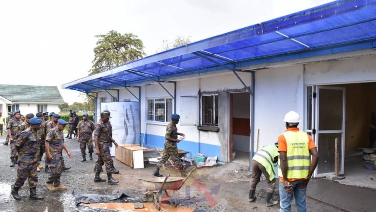 COMMANDER KENYA AIR FORCE INSPECTS ENGINEER PROJECTS IN NANYUKI AND LAIKIPIA