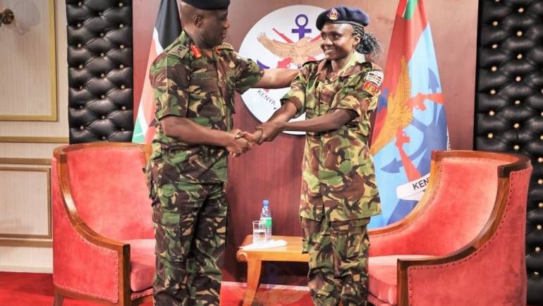 CDF FETES SGT JEPKOSGEI FOLLOWING LONDON MARATHON SILVER MEDAL WIN