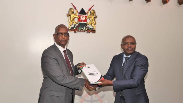 DEFENCE PS, DR. IBRAHIM M MOHAMED HANDSOVER TO HON. PATRICK MARIRU