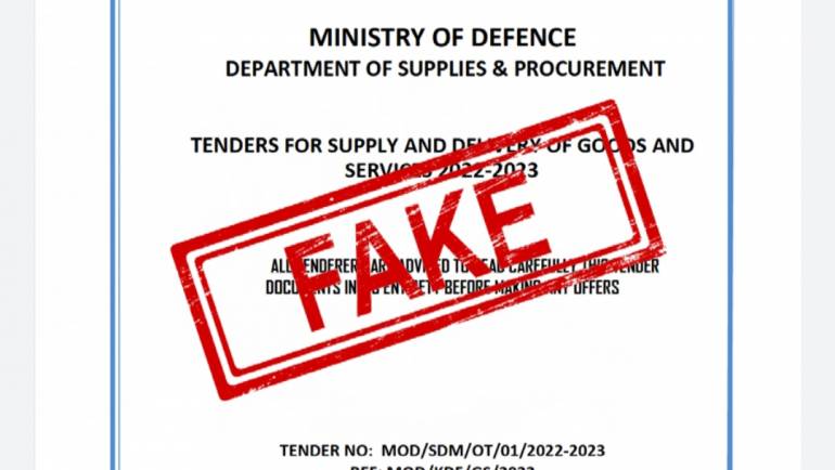 FAKE TENDER