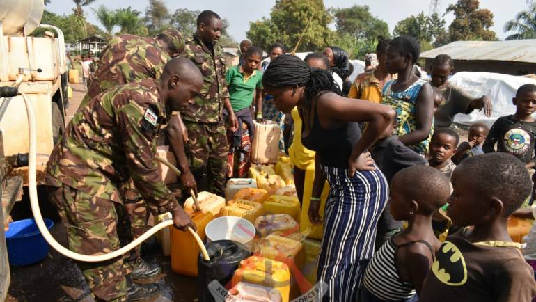 LOCAL SCHOOLS AND IDP CAMP IN BASILI – DRC, BENEFIT FROM WATER DISTRIBUTION