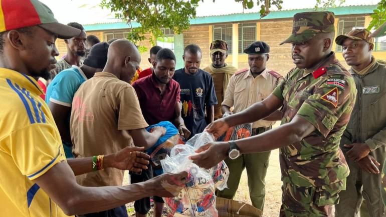 KDF DONATES SPORTS GEAR TO A LOCAL FOOTBALL CLUB IN LAMU
