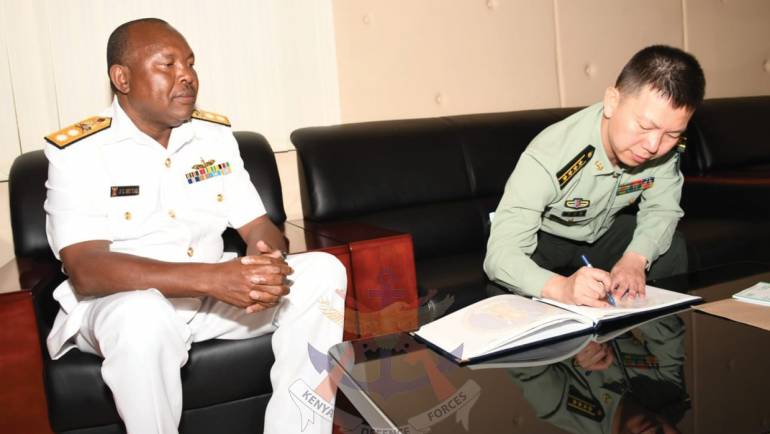 CHINESE DEFENCE ATTACHÈ VISITS KENYA NAVY