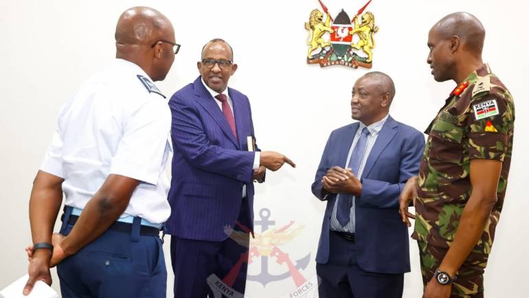 CS DEFENCE MEETS NATIONAL LANDS COMMISSION AND UASIN GISHU COUNTY OFFICIALS