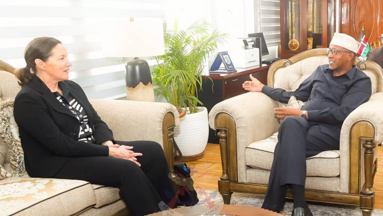 DEFENCE CS HOSTS OUTGOING HEAD OF UN SUPPORT OFFICE IN SOMALIA