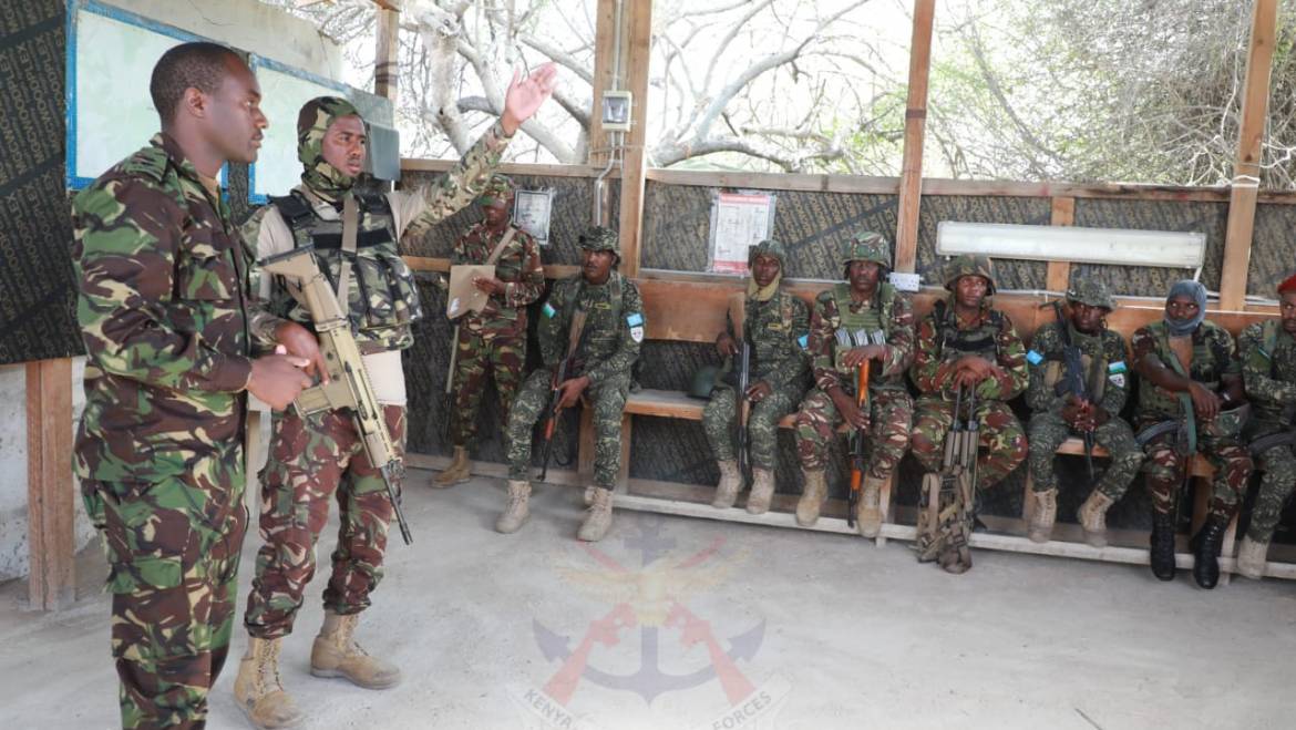 ATMIS KDF TROOPS TRAIN SSF ON PATROL AND ROADBLOCK OPERATIONS