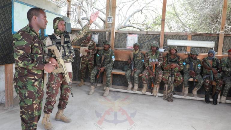ATMIS KDF TROOPS TRAIN SSF ON PATROL AND ROADBLOCK OPERATIONS