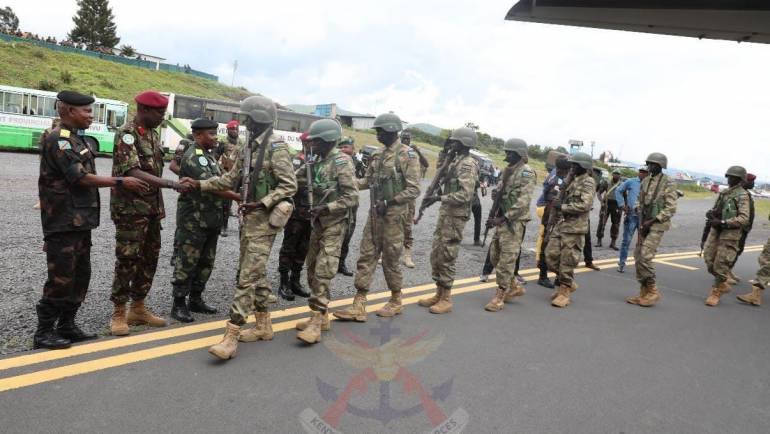 KENYA AIR FORCE AIRLIFTS SSPDF-EACRF TROOPS TO GOMA, EASTERN DRC