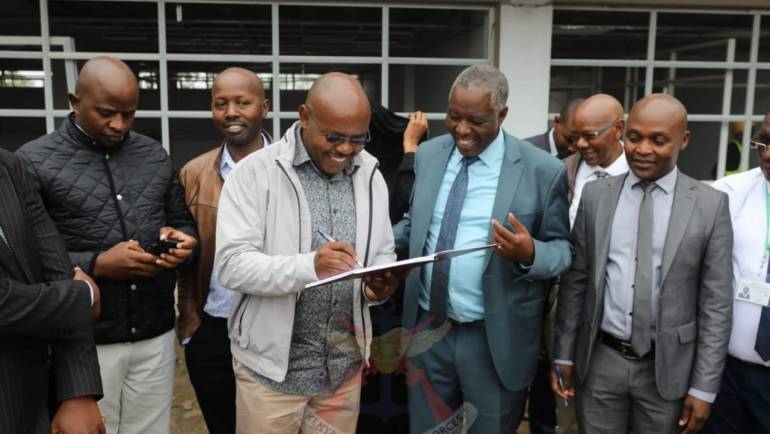 DEFENCE PS MAKES INSPECTION TOUR TO PCEA TUMUTUMU AND NAROMORU HOSPITALS