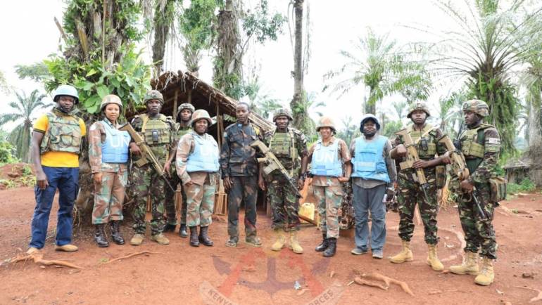 KENYA QRF AND SOUTH AFRICA BATTALION DEPLOYED UNDER MONUSCO CONDUCTS PATROL ALONG BENI-ERINGETI MSR