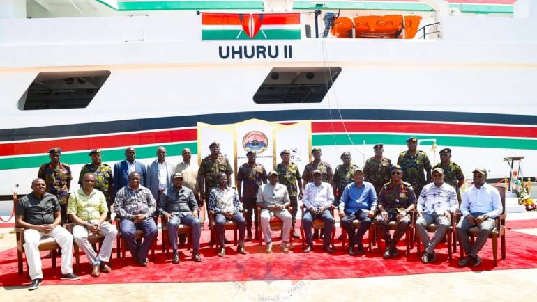PRESIDENT RUTO COMMISIONS MV UHURU II AT KENYA SHIPYARDS LIMITED KISUMU