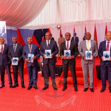 CS DUALE LEADS SENIOR KDF AND NDU-K OFFICIALS IN LAUNCHING UNIVERSITY JOURNAL