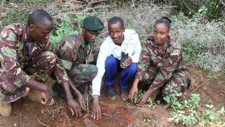 OMU TROOPS PARTICIPATES IN THE NATIONAL TREE PLANTING DAY