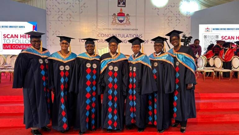 JOINT COMMAND AND STAFF COLLEGE (JCSC) CLASS OF 2022/2023 GRADUATES IN FIRST NATIONAL DEFENCE UNIVERSITY KENYA (NDU-K) GRADUATION