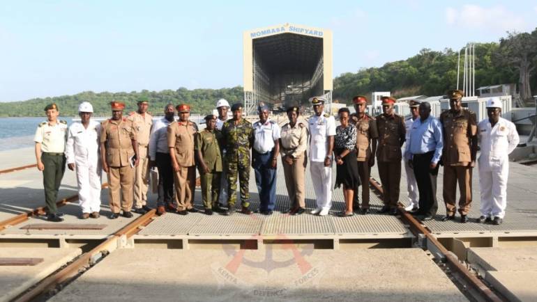NATIONAL DEFENCE COLLEGE STUDENTS VISIT KENYA NAVY