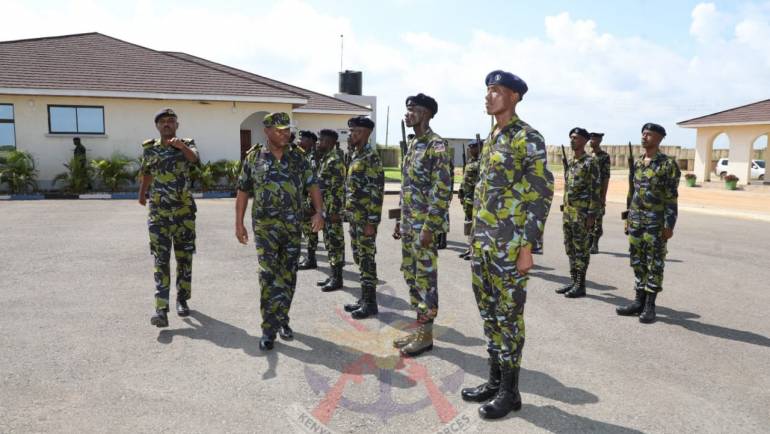 COMMANDER KENYA NAVY VISITS KENYA NAVY BASE MANDA BAY
