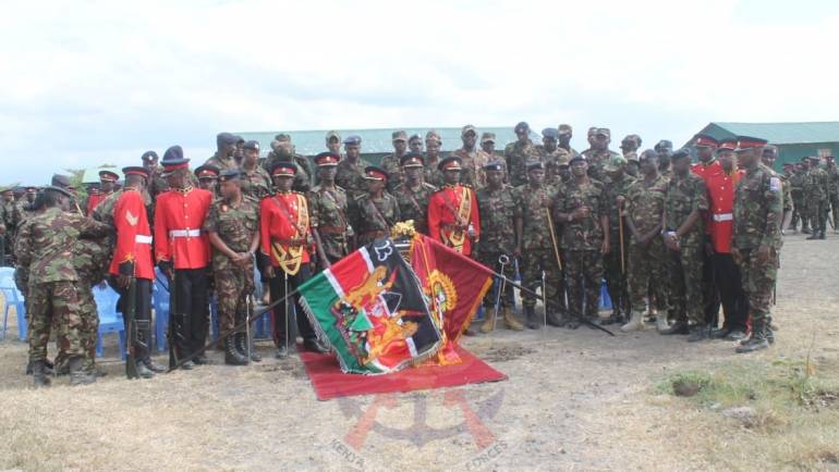 23 MIB COLOURS RETURN TO UNIT AFTER SUCCESSFUL COMPLETION OF STATE DUTIES