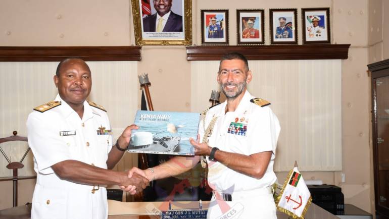 ITALIAN DEFENCE ATTACHÉ TO SOMALIA VISITS KENYA NAVY