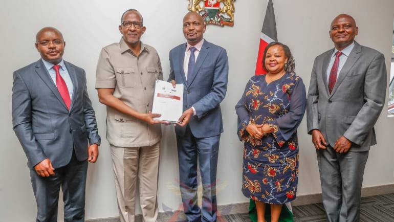 CS DUALE HOSTS CS MOSES KURIA AT THE DEFENCE HEADQUARTERS