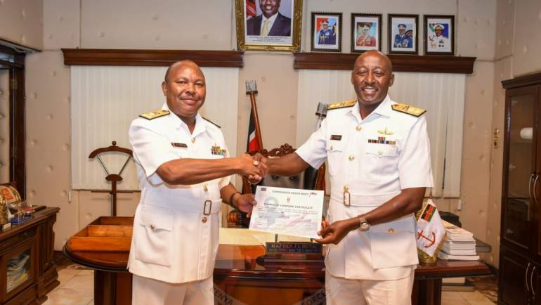 CHANGE OF GUARD AT KENYA NAVY HEADQUARTERS