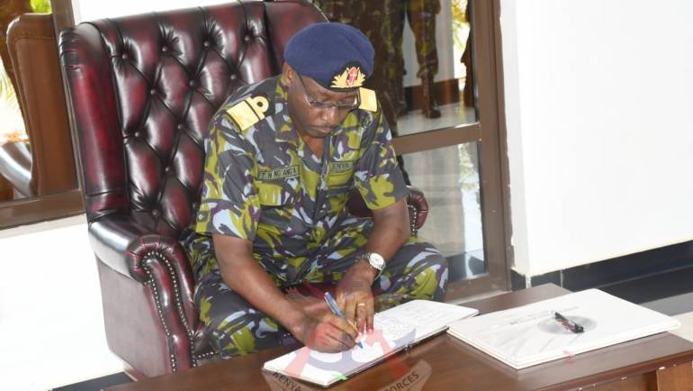 COMMANDER KENYA NAVY HOLDS HIS MAIDEN CLEAR LOWER DECK