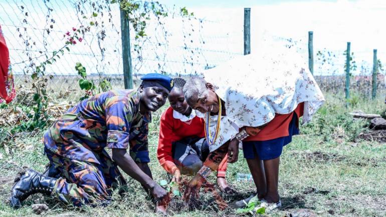 KENYA AIR FORCE TROOPS GO GREEN IN KAJIADO COUNTY