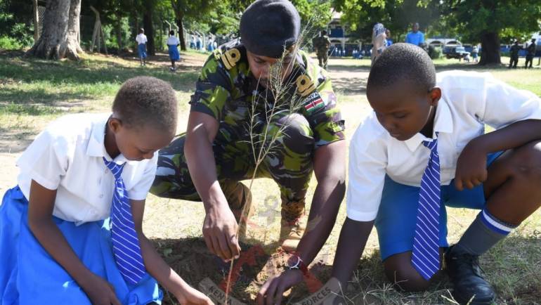 KDF TROOPS GO GREEN WITHIN WATAMU AREA